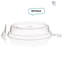 Blanc HYGIENIC Deckel 160 Stück für Bagasse Salatboxen Salatschalen FIX, recycelbar, umweltfreundlich