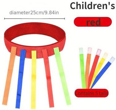 Uplift Essentials Kindergarten Catching Tail Training Belt Active Outdoor Teamwork Game For Kids children red