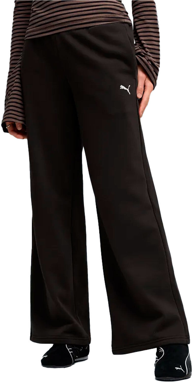 Puma essentials cat comfort wide pantalón mujer Negro (XL)