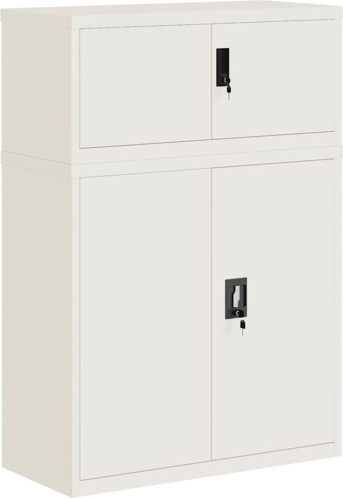 vidaXL Classeur blanc 90x40x130 cm acier