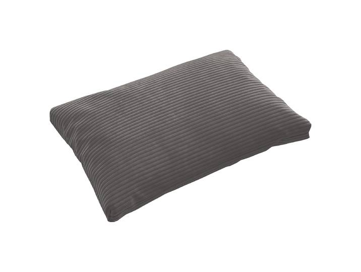 Coussin en pointe Gris 60 x 40cm Velours côtelé Catia