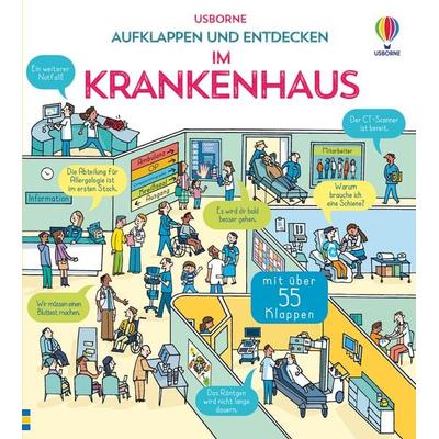 Aufklappen und Entdecken: Im Krankenhaus, Gebundene Ausgabe von Katie Daynes,Zoe Fritz, Usborne, 978-1-78941-458-5