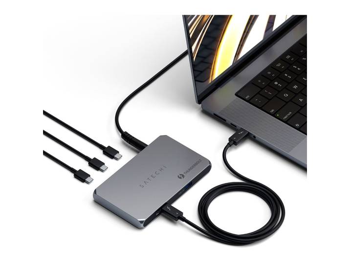 SATECHI USB-C Thunderbolt 4 Slim Hub mit 5 Ports - Farbe: graphit