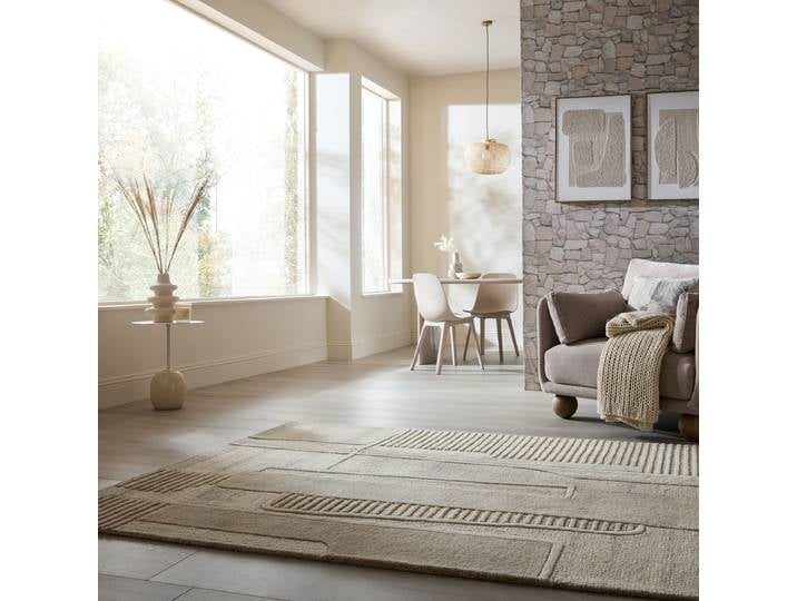 Wollteppich Lira Beige 140 x 200cm Wolle