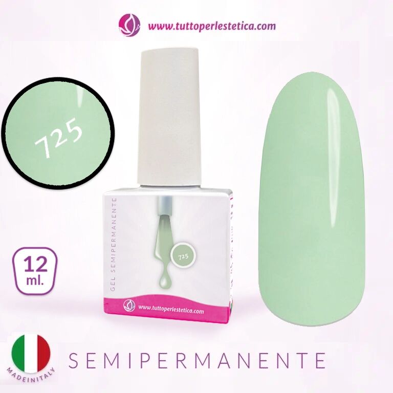 Tuttoperlestetica Semipermanente colore oliva chiara N 725 da 12 ML Hema e TPO Free