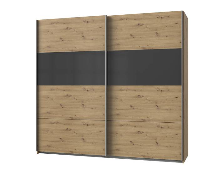 Schwebetürenschrank Bramfeld 2 225 x 208cm Braun/Eiche Artisan Dekor/Anthrazit