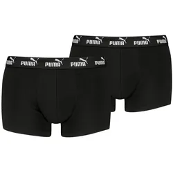 Puma Herren Boxershort ELEMENTS MEN BASIC TRUNKS 2er Pack - Black (001) - L