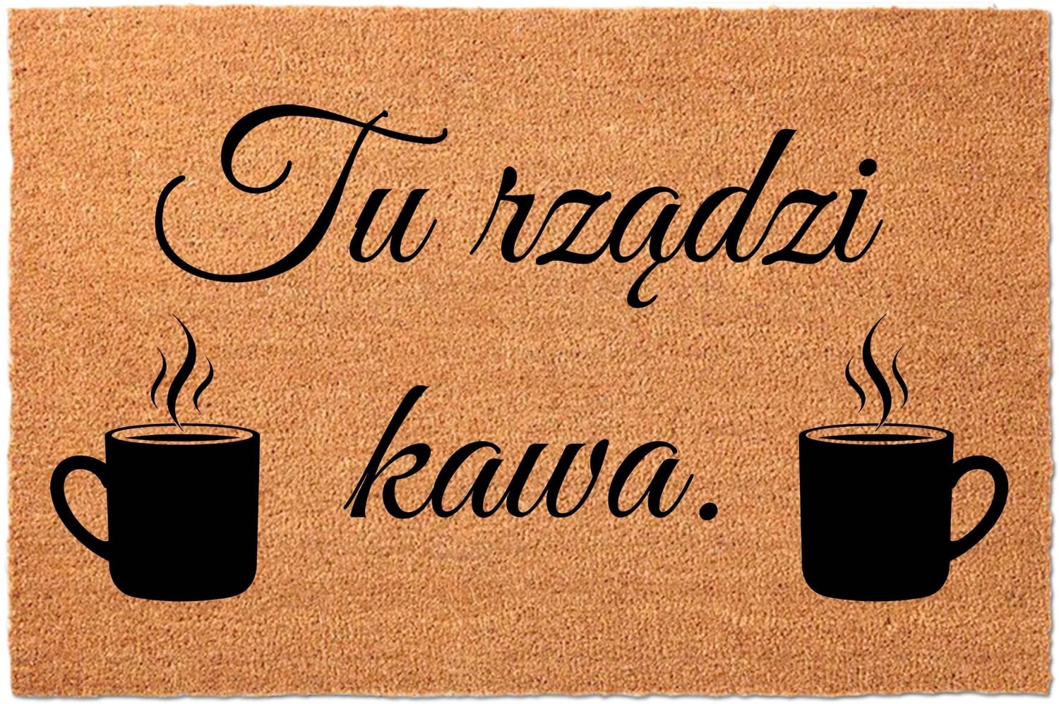 TabPrint Kokosmat Deurmat Hier regeert Koffie B/D: 60 x 40 cm