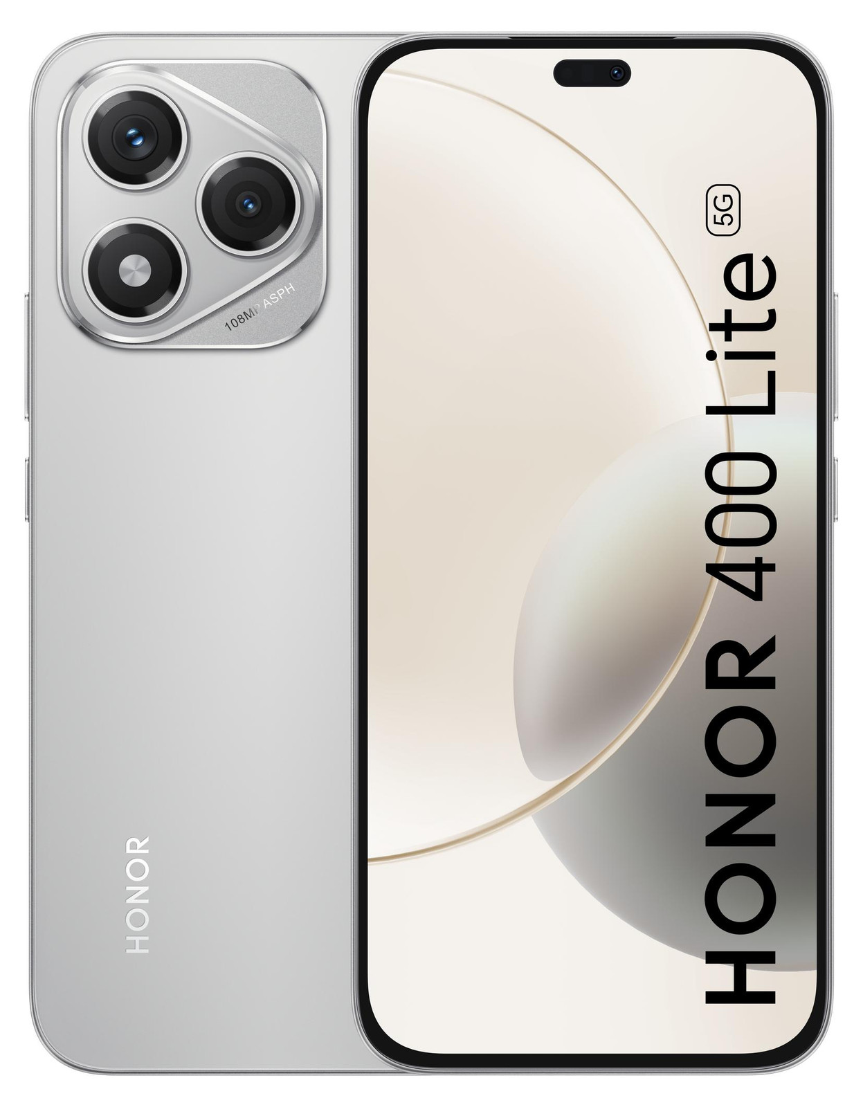 Honor 400 Lite Smartphone, 256 GB, 8 GB RAM, 6,7 inch, 108 MP, Grijs