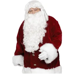 Fun World Division Professionelles Weihnachtsmann Bart- und Perücken-Set