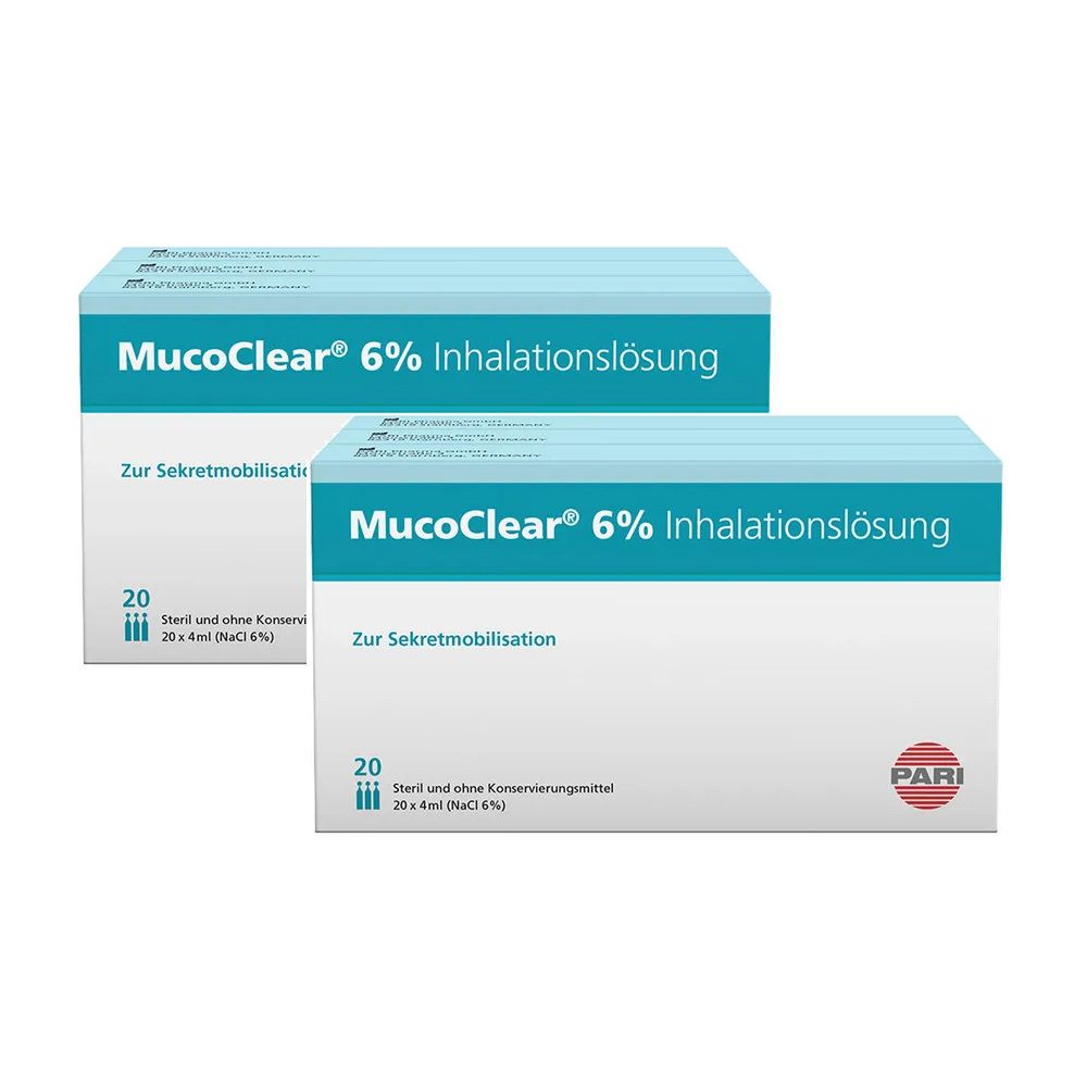 Mucoclear 6% NaCl Inhalationslösung Doppelpack 2x60x4 ml