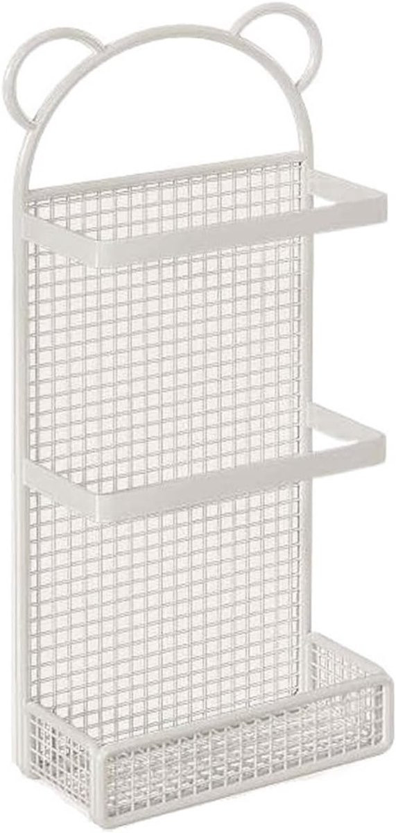 Wit Paraplubak - Paraplu houder voor het organiseren van de entree - Medium - Zelfklevende montage