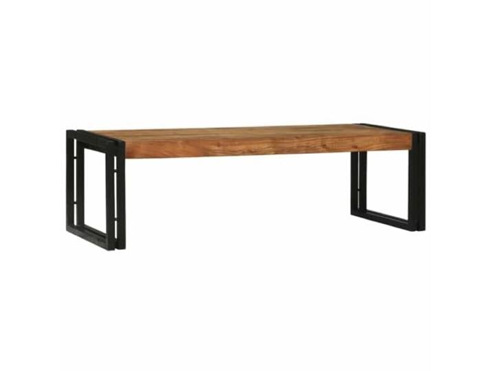 KTHLBRH Couchtisch 2-teilig braun Akazienholz massiv Elegantes Design, Stahlgestell, Set für Wohnzimmer, rustikaler Charme