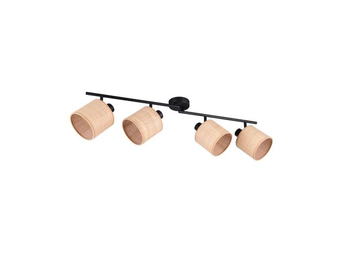 Strahler, Naturfarben, Schwarz, Metall, Textil, 25x13x87.5 cm, schwenkbar, Lampen & Leuchten, Innenbeleuchtung, Spots & Strahler, Deckenspots