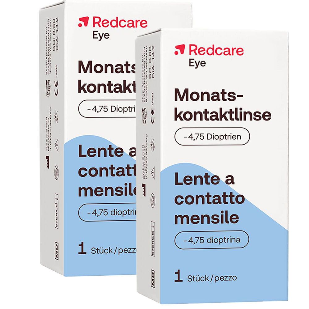 Redcare Monatslinse -4,75dpt 2 Stück Kontaktlinsen