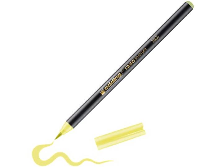 edding 1340 brush pen - honingdauw meloen - 1 stift - flexibele penseelpunt - viltstift voor schilderen, schrijven en tekenen - dagboeken, handlettering, mandala, kalligrafie