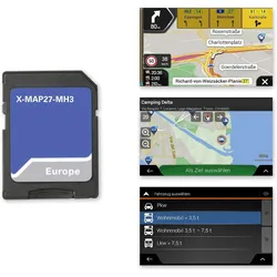 Xzent, Navigationsgerät, Micro-SD-Karte mit Camper-Navigation für Europa, Camping-P.O.I. und 3 Jahre Updates