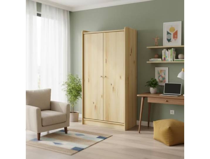 Kleiderschrank Laura, 2 trg. - massive Kiefer