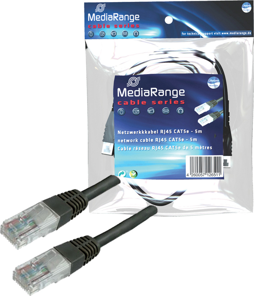 MediaRange Netwerkkabel RJ45 U/UTP Cat5e, 5 meter