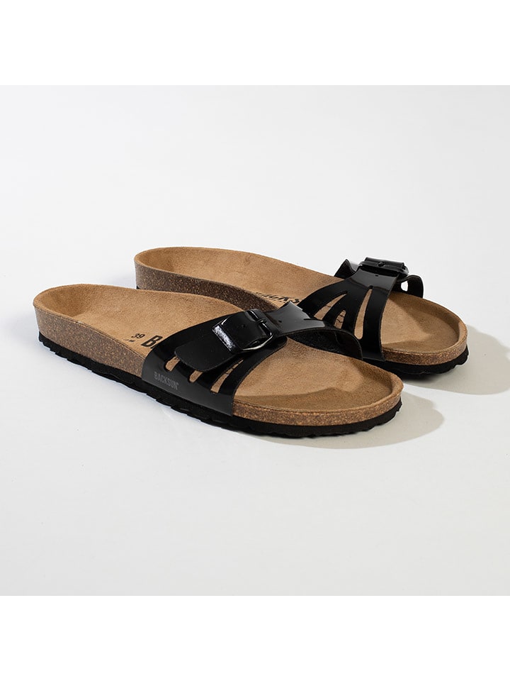 BACKSUN Pantoletten "Venezia" in Schwarz - 36