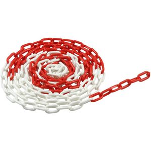 Meister Absperrkette 4520050, Länge 5m, aus Kunststoff, Materialstärke 6mm, rot / weiß
