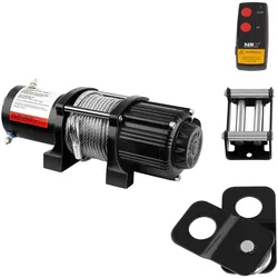 MSW, Seilzug + Werkstattkran, Seilwinde Elektrische 12 V Motorwinde Seilhebezug Seilzug 2.040 kg