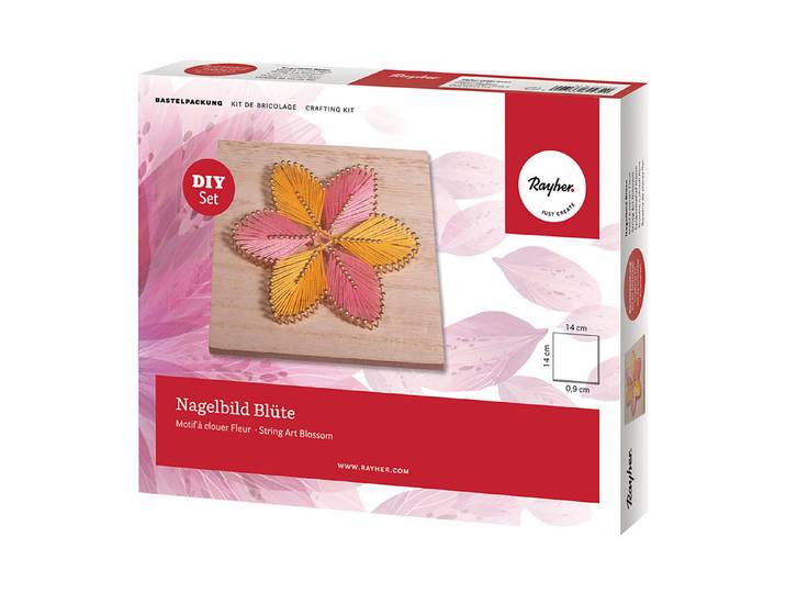 Rayher Nagelbild Blüte 14 × 14 × 0.9 cm