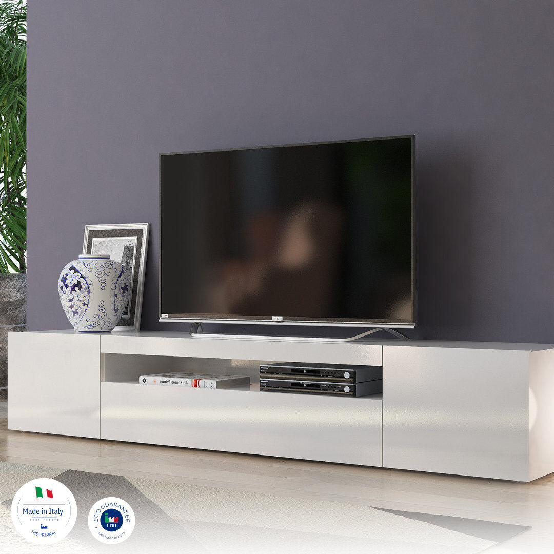 Zipcode Design Mariella TV Stand for TVs up to 88" Glossy White 88"
