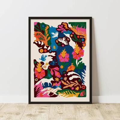Inspire Select Classic Retro Abstract Canvas Wall Art Minimalist Vertical Abstract Poster Print Unframed xd036 13 a4 8.3 11.8 In Unframed