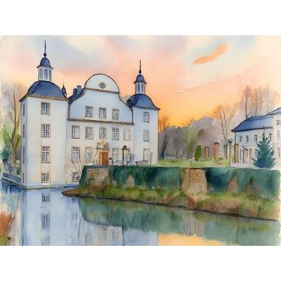 CALVENDO Puzzle Schloss Borbeck - Essen | 1000 Teile Lege-Größe 64x48cm Foto-Puzzle für glückliche Stunden