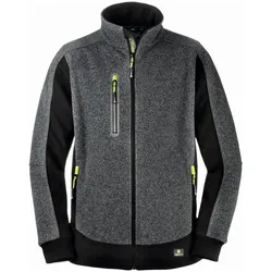 Runnex,  4PROTECT Wetterschutz Fleecejacke MAINE schwarz/weiss melange L (L)