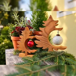 Erst-Holz Dekobaum, Dekoweihnachtsbaum, Baum mit kleinen Haken, Eichenholz V-40.12-00321 cm