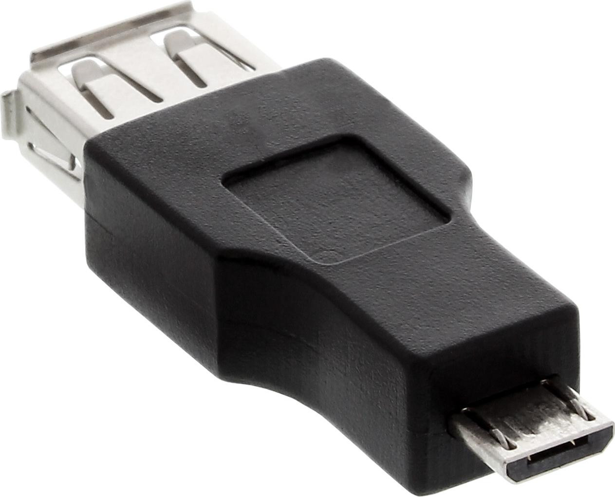 InLine Micro-USB OTG-adapter: Micro-B naar USB-A