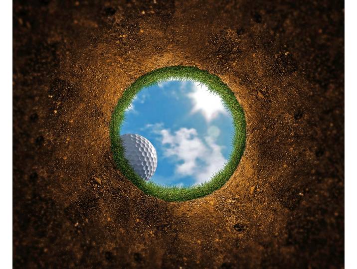Fototapete PAPERMOON Golfloch , bunt, B:1,5m L:1,11m, Vlies, Tapeten, Fototapete