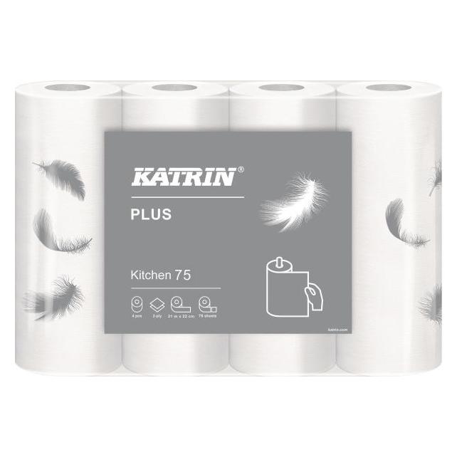 Metsä Küchenrolle Katrin 225960 Plus 'Kitchen 75', Packung mit 32 Rollen (KAT-225960)