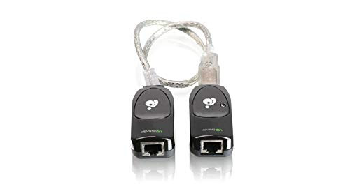 IOGEAR USB Ethernet Extender GUCE51 met USB-A naar CAT5/CAT5e, zwart
