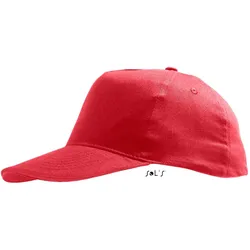 SOLS Kinder 5-Panel Kappe Klassische Cap 88111 red one size