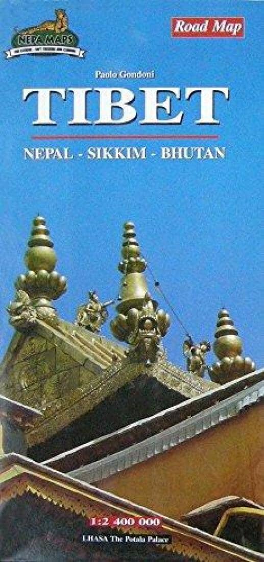 Carte routière du Tibet + Népal, Sikkim, Bhoutan   Himalayan MapHouse
