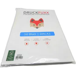 DRUCKFUXX Premium Fotopapier 2 Seitig Glänzend 250 G/m DIN A3