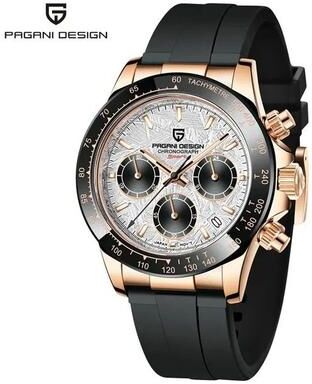 Uplifted Finds Pagani Design 40mm Quartz Watch Stainless Steel Sapphire gold White