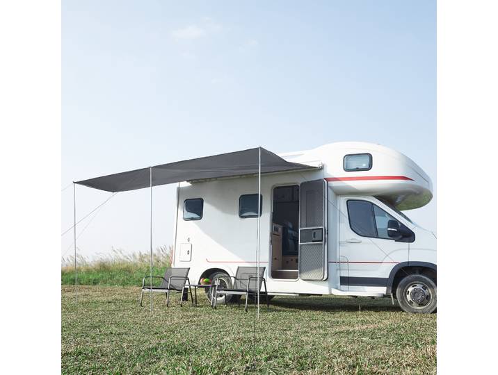 Wohnwagen-Vordach ‘Beuningen’ 400 x 240 x 235 cm Grau