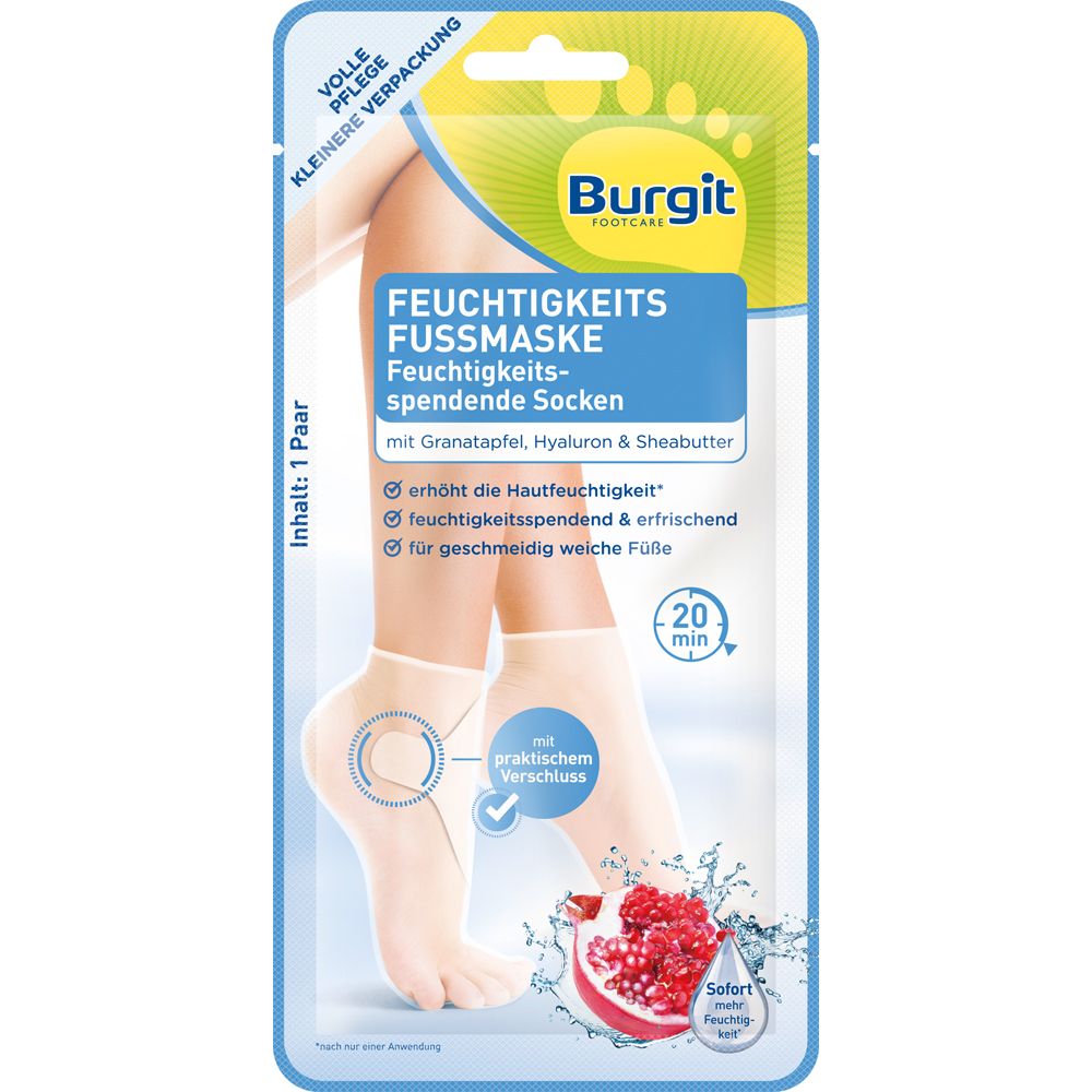 Burgit Feuchtigkeits Fußmaskensocken 2 St Maske