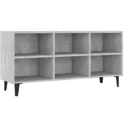Helloshop26 - Modernes TV-Möbel mit Fächern 103,5 x 30 x 50 cm in Betongrau-Holz