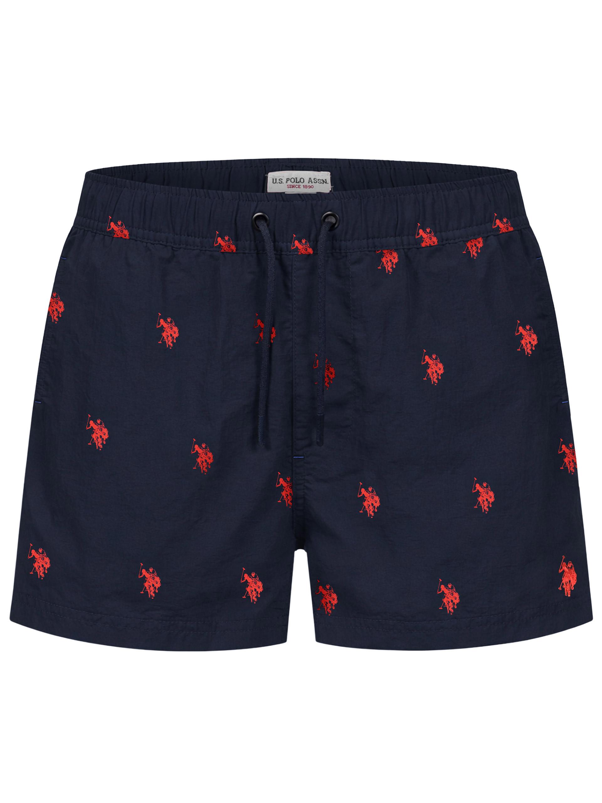 U.S. Polo Assn. Herren Badeshorts mit Allover-Logo-Design