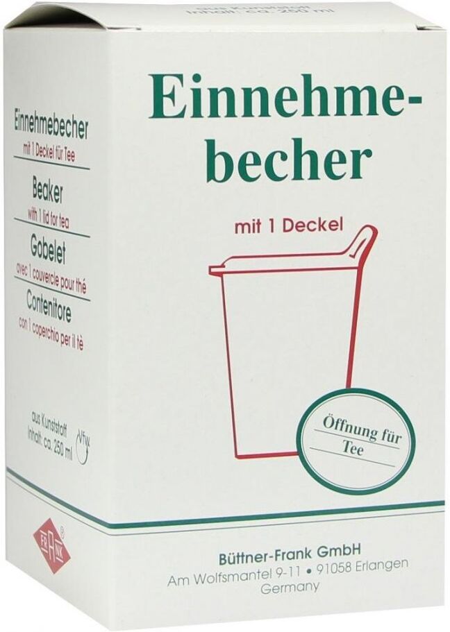 Einnehmebecher Kunststoff mit abnehmb.Trinkdeckel