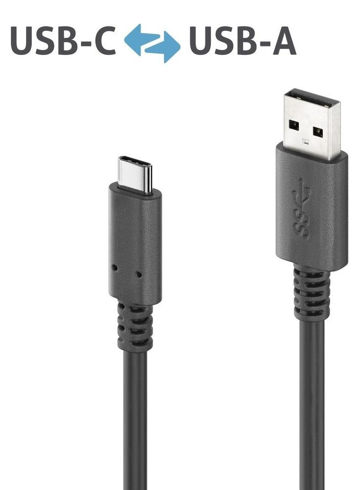 PureLink USB-C naar USB-A kabel - USB 3.2 Gen2x1, 3A, 10Gbps - 1,0 meter