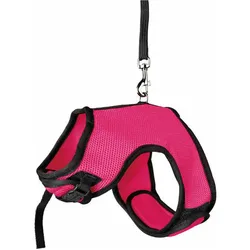4x Trixie Softgeschirr (25, 40, Hund, Katze, Kleintier, Spazieren), Halsband + Leine