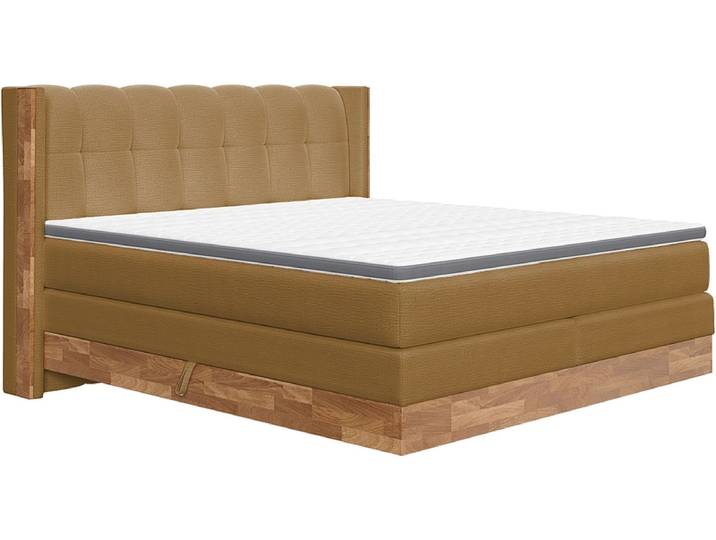 Boxspringbett MATTERHORN braun 180x200cm weich / fest