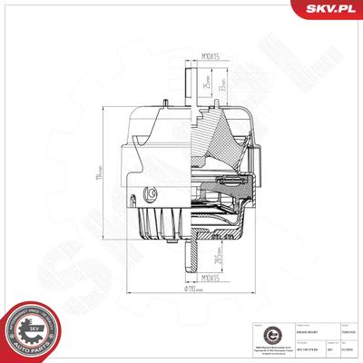 ESEN SKV Lagerung, Motor 75skv220 links für Audi