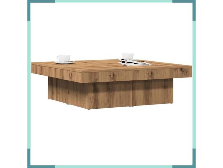 ASHATA Table basse chêne artisanal 90x90x28 cm bois d'ingénierie -FHE856555